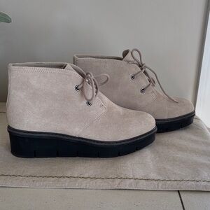 Clark’s Suede Lace-Up Ankle Boots